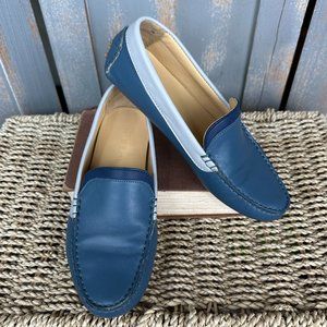 M. Gemi The Felize Due Leather Moccasin Blue IT 38, US 7 1/2